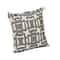 Hello Honey® Multicolored Geometric Pattern Woven Cotton Pillow with Chambray Back & Fringe
